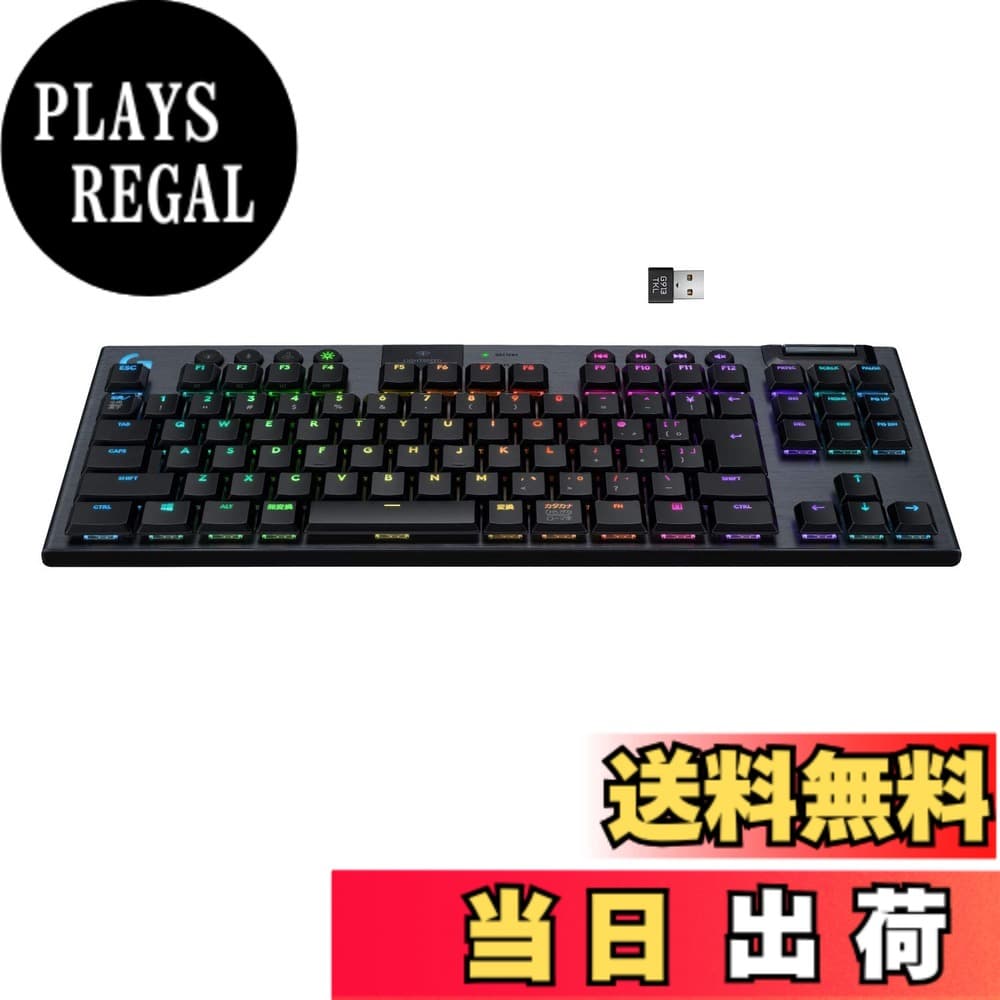 【送料無料】Logicool G(ロジクール G) ゲーミングキーボード テンキーレス ワイヤレス G913 TKL 薄型 GLスイッチ クリッキー 日本語配列 LIGHTSPEED 無線 Bluetooth 接続対応 LIGHTSYNC RGB G913-TKL-CKBK 国内正規品